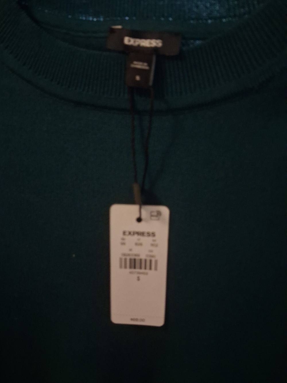 Express Teal Green Crewneck Sweater - Picture 3 of 3